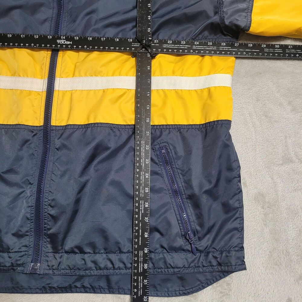 Gear For Sports Jacket Navy Football Mens XL Blue Yellow Hooded Full Zip Mesh - Picture 9 of 14